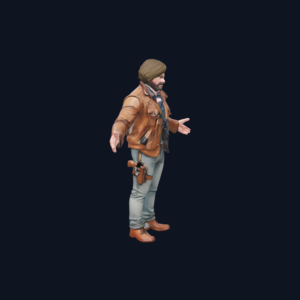 Adventurer Rigged and Animated D Character Model